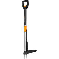 Fiskars SmartFit Teleskop-Unkrautstecher (schwarz/orange)