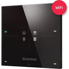 Grenton Grenton Smart panel/ 4 pola dotykowe/ wyświetlacz OLED/ Wi-Fi/ czarny szklany front