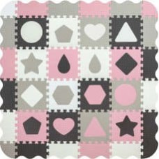 Milly Mally Mata piankowa puzzle Jolly 4x4 Shapes - Pink Grey