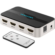 Vention Przełącznik switch 3 in 1 out HDMI Vention AFJH0 z separacją audio (szary)