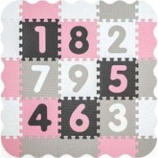 Milly Mally Milly Mally Mata piankowa puzzle Jolly 3x3 Digits - Pink Grey