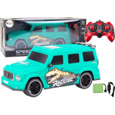 Leantoys Auto Zdalnie Sterowane RC z Dinozaurem w Skali 1:10 Zielone