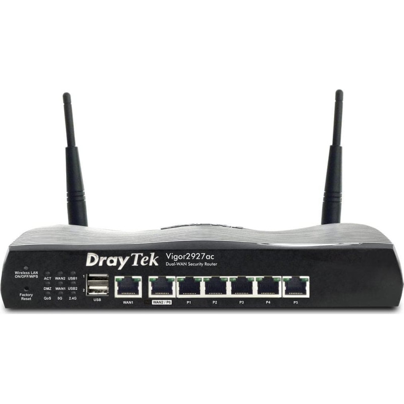 Draytek Router DrayTek Draytek Vigor2927ac router bezprzewodowy Gigabit Ethernet Dual-band (2.4 GHz/5 GHz) Czarny