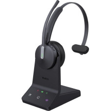 Yealink Słuchawki Yealink Yealink WH64 Hybrid Mono Teams Zestaw słuchawkowy Bezprzewodowy Opaska na głowę Biuro/centrum telefoniczne Micro-USB Bluetooth Czarny