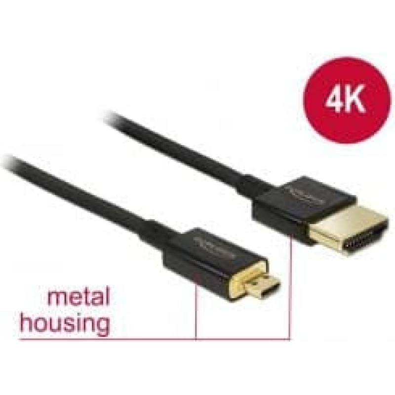 Delock Kabel Delock HDMI Micro - HDMI 1m czarny (84781)