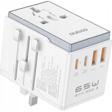 Dudao Adapter USB Dudao Adapter podróżny Dudao A65Pro 65W EU / US / JP / AUS / UK 2x USB-C 2x USB-A - biały