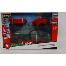 Bburago Tractor Gift Set Massey Ferguson 8740S BBURAGO