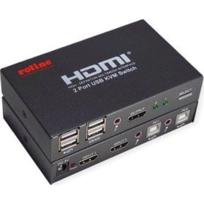 Triton Przełącznik TRITON Przełącznik KVM ROLINE, 2 komputery, HDMI 4K, USB