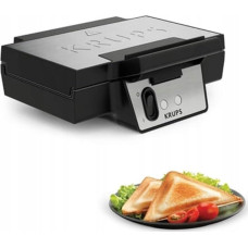 Krups Opiekacz Krups Krups FDK453 Farbe: Silber-Schwarz - Sandwichmaker - für geteilte Toasts - antihaftbeschichtete Heizplatten - 850 Watt (FDK 453)