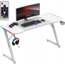 Huzaro Biurko Huzaro Biurko Gamingowe Komputerowe Huzaro Hero 3.3 White Rgb + Podkładka Xxl