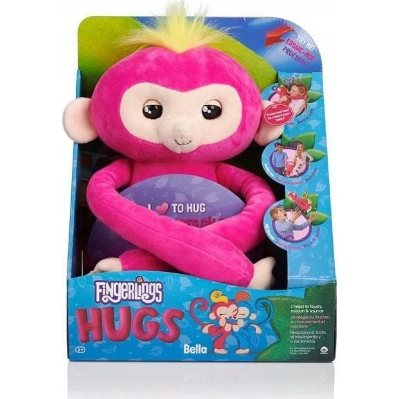 Wowwee Interaktywna małpka Bella Fingerlings Hugs różowa