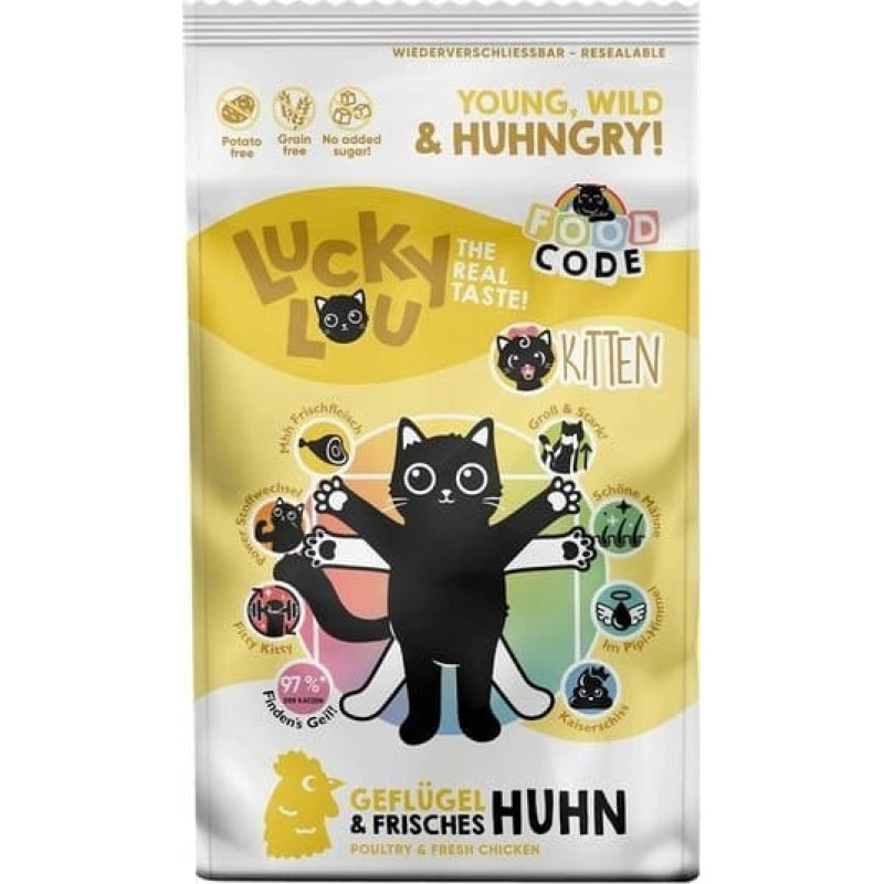 Lucky Lou Lucky Lou Food Code Lifestage Kitten Geflugel & Huhn 1,7kg