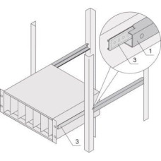 Schroff Adapter SCHROFF o profilu C do wsporników modułów montowanych w szafach, 295 mm