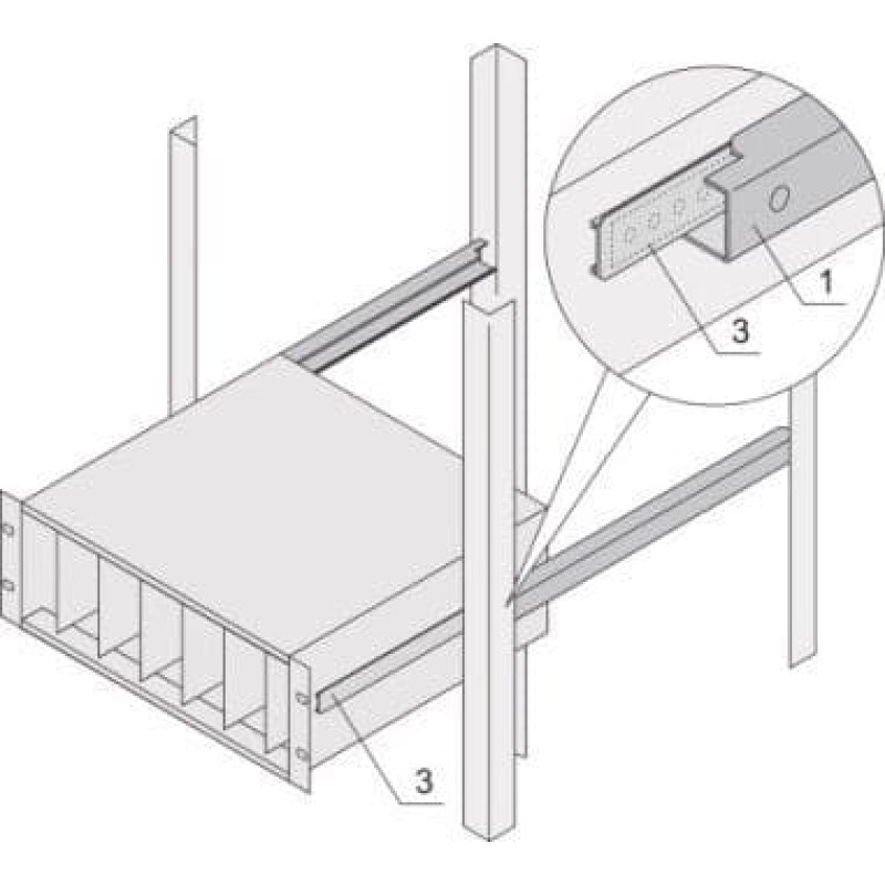 Schroff Adapter SCHROFF o profilu C do wsporników modułów montowanych w szafach, 295 mm